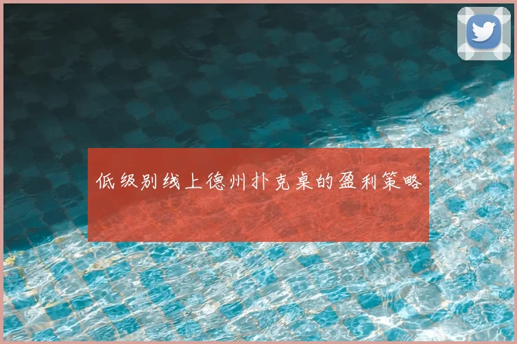 低级别线上德州扑克桌的盈利策略